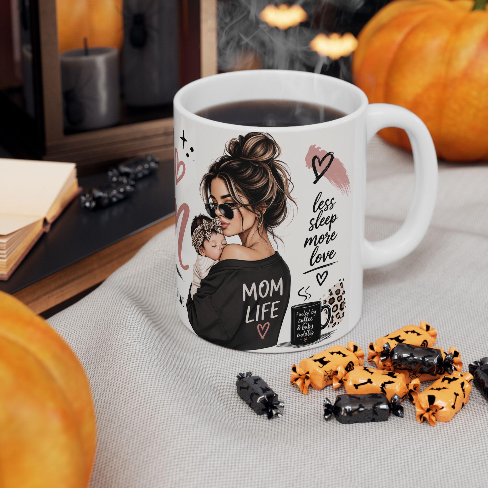 New Mom Life Illustration Mug | Motherhood Coffee Cup