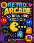 Retro Arcade Coloring Book | 80s Pac Style Pages (Digital Download)