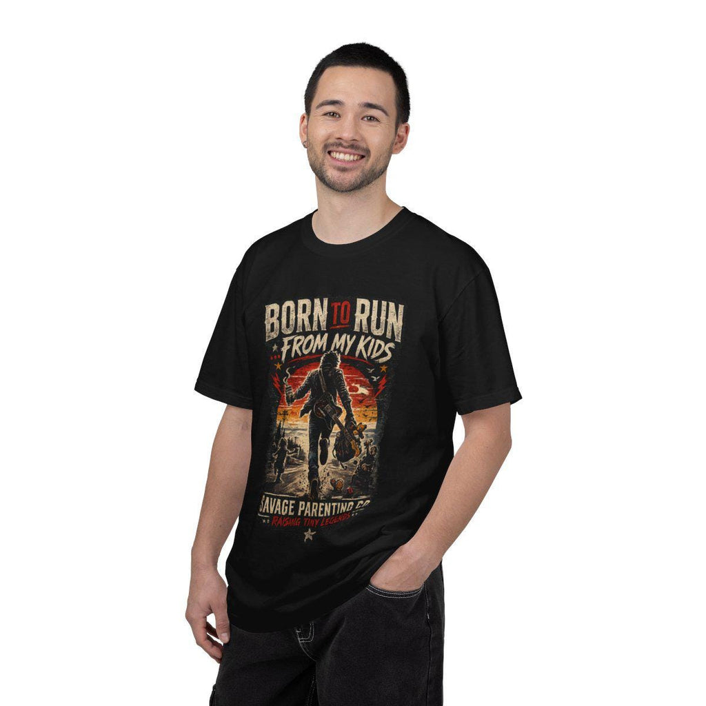 Born to Run From My Kids Savage Parenting Shirt, Funny Mom Dad Humor Tee