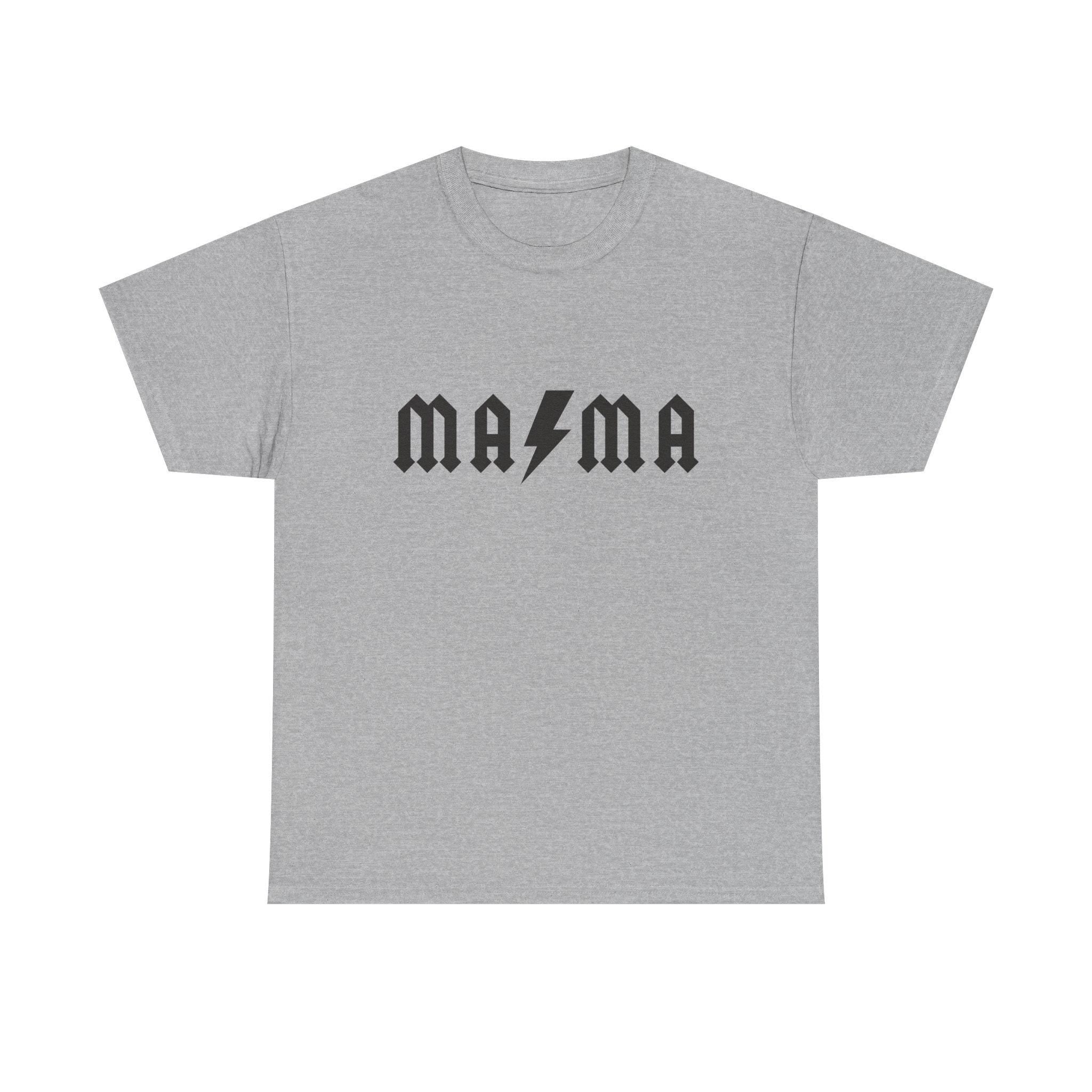 Mama Rock Shirt, Lightning Bolt Graphic Tee, Trendy Mom Apparel, Cotton Unisex Fit