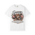 Savage Parenting Graphic Tee | Coffee Floral Leopard Print