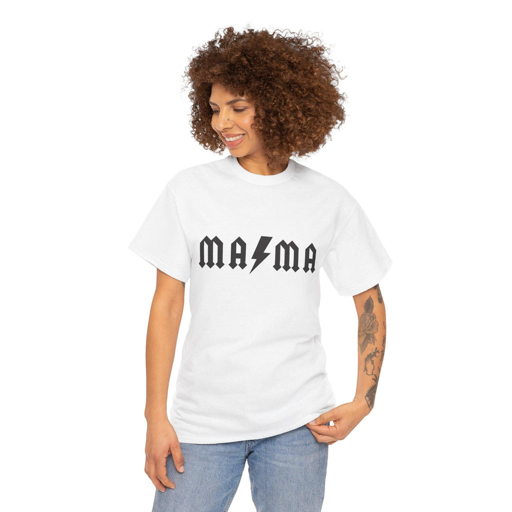 Mama Rock Shirt, Lightning Bolt Graphic Tee, Trendy Mom Apparel, Cotton Unisex Fit