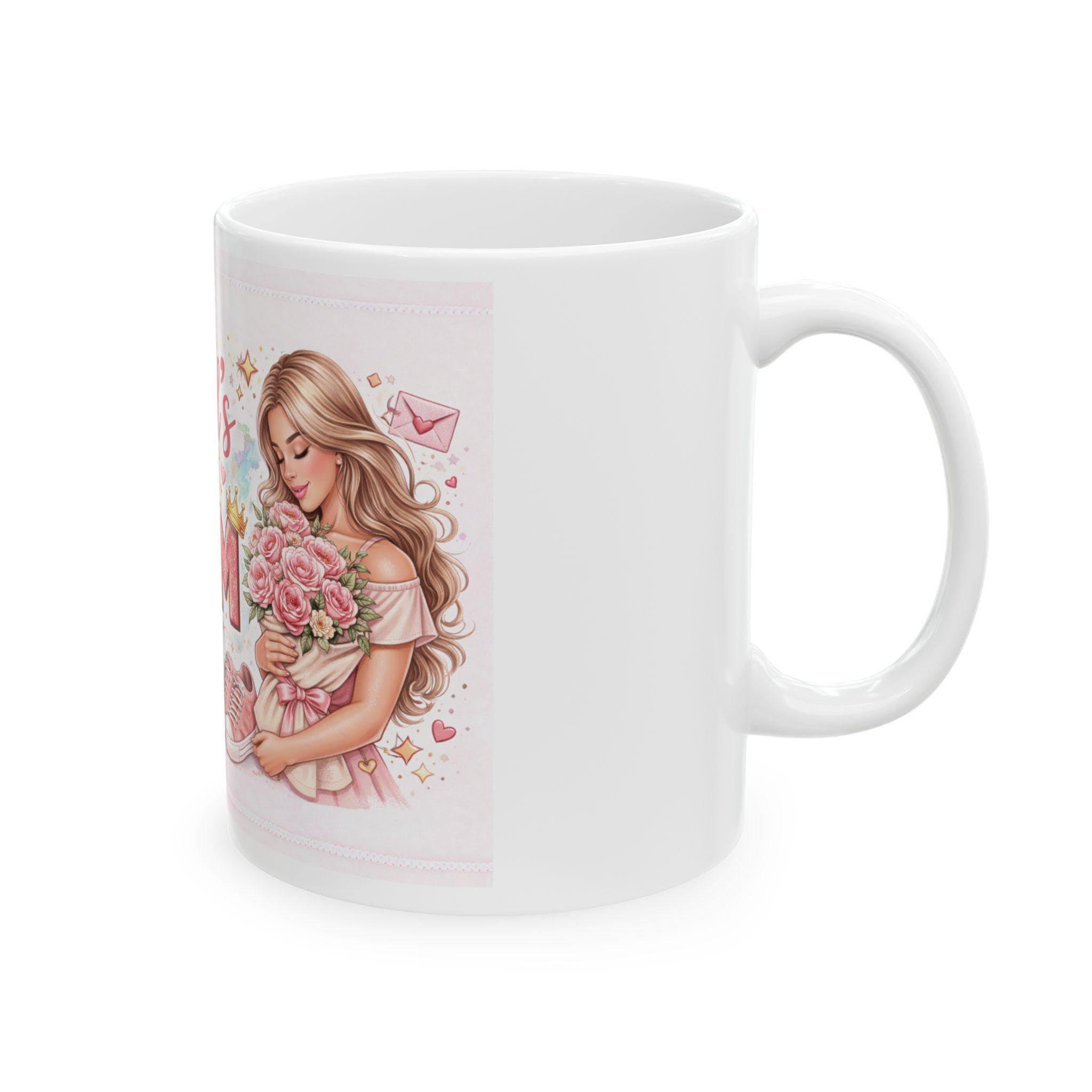 Floral Mom Coffee Mug | Ceramic Cup, Mother's Day Gift