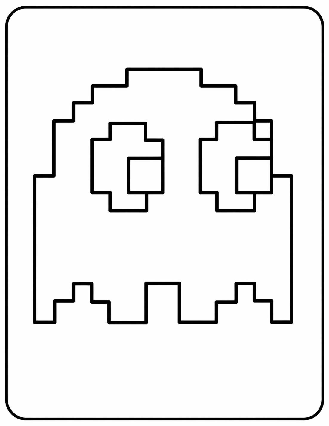 Retro Arcade Coloring Book | Pac Style Ghost, Kids Adults Stress Relief (Digital Download)