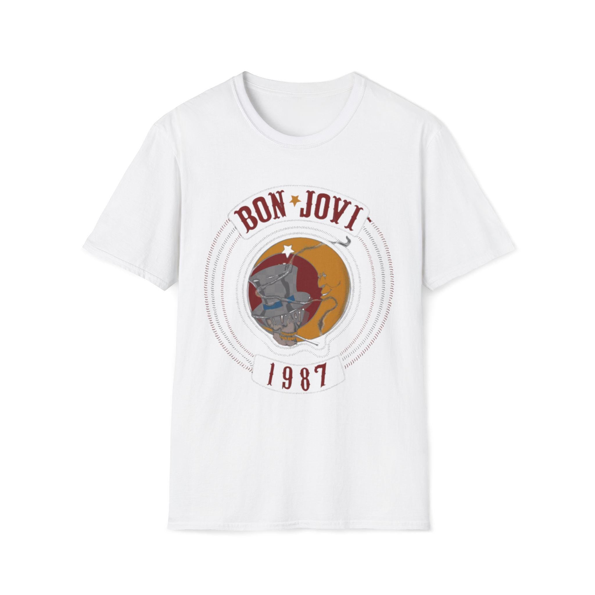 BON JOVI EST 1987 T-Shirt | Band Tee, Typography Shirt