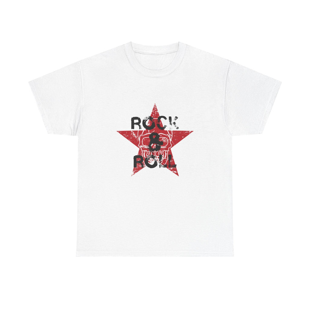 Rock and Roll Skull T-Shirt, Distressed Vintage Music Graphic Tee