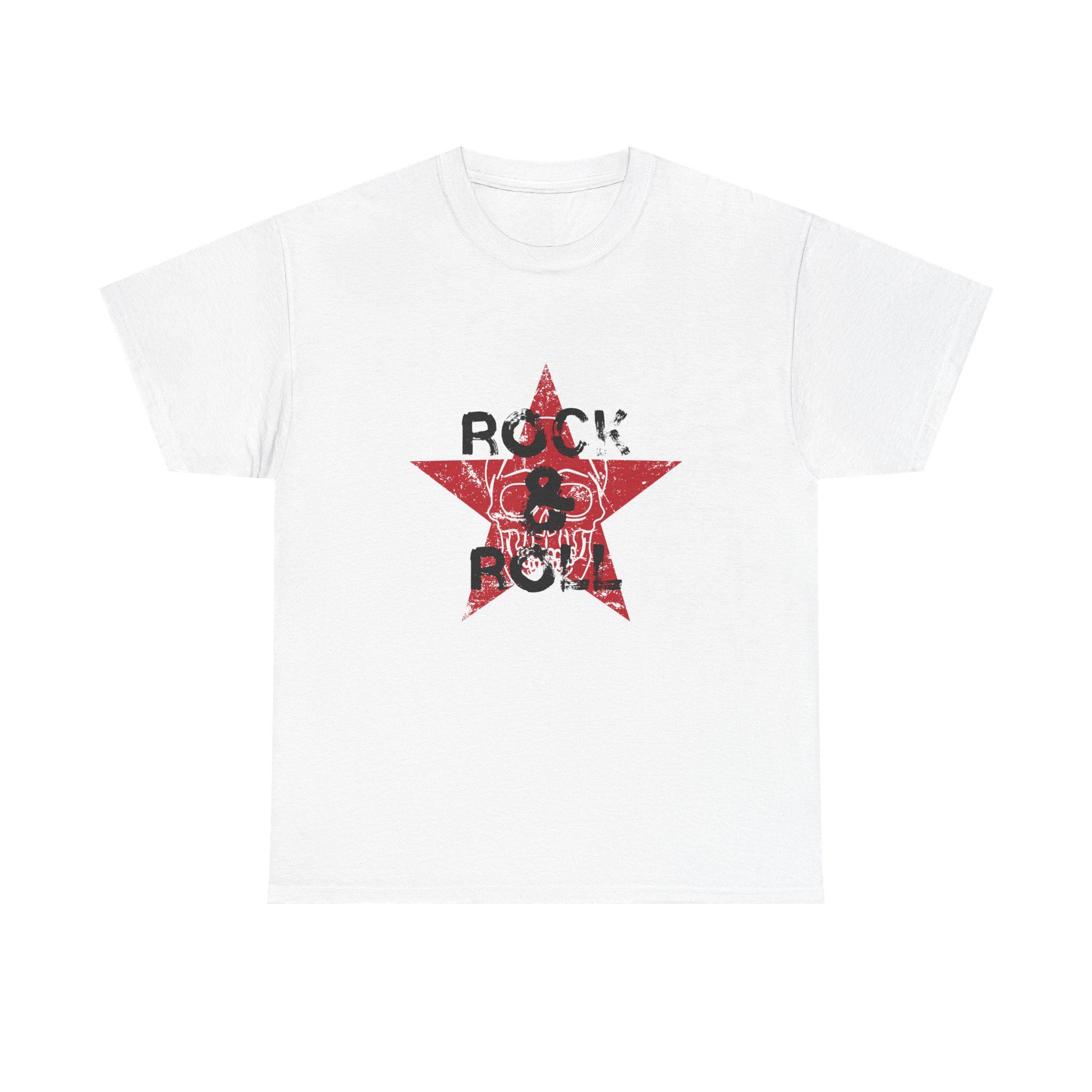 Rock and Roll Skull T-Shirt, Distressed Vintage Music Graphic Tee