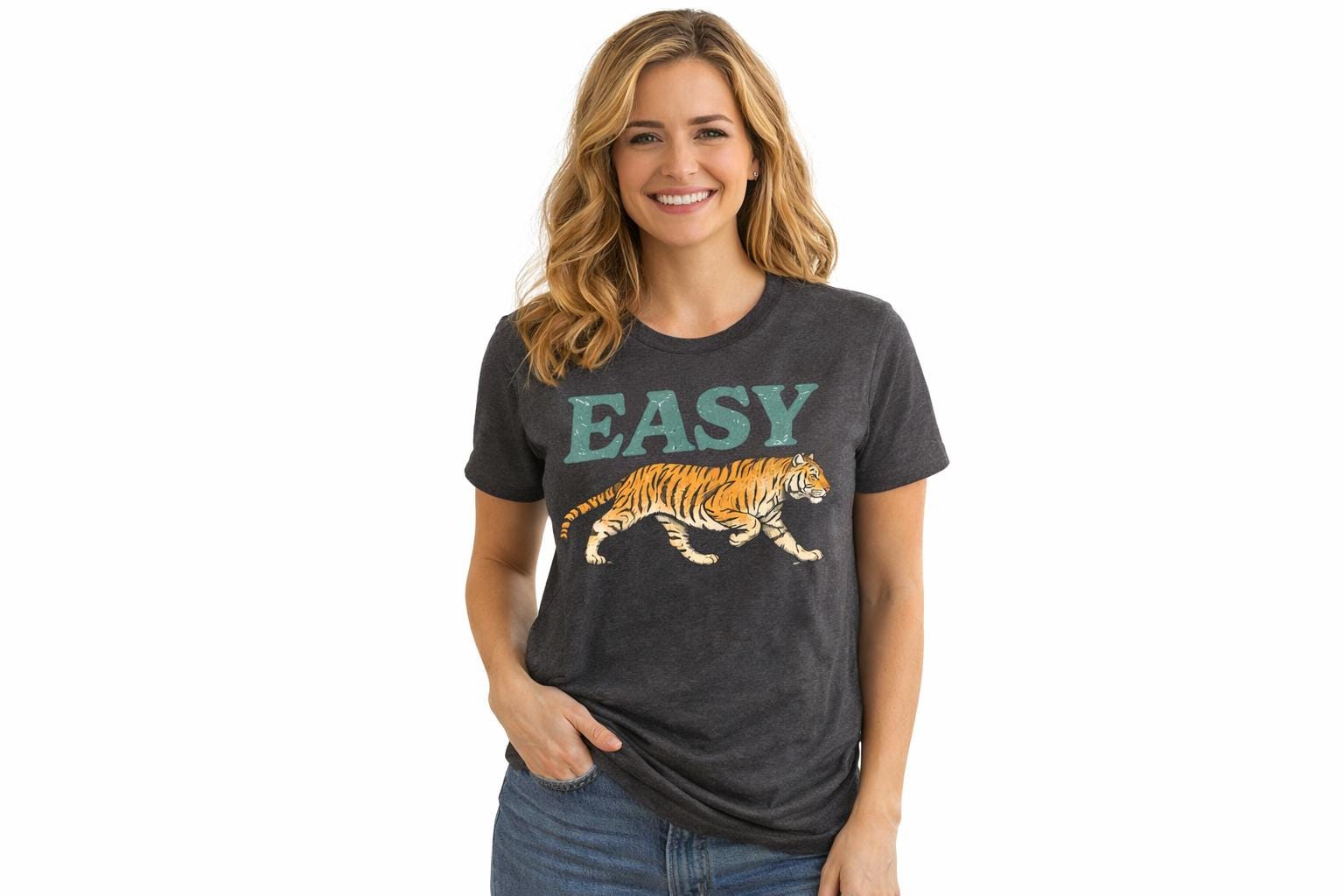 Vintage Tiger Graphic Tee, Easy Streetwear Unisex Shirt