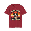 Retro Boston Terrier Dog Mom Shirt, Vintage Sunset Pet Lover Tee