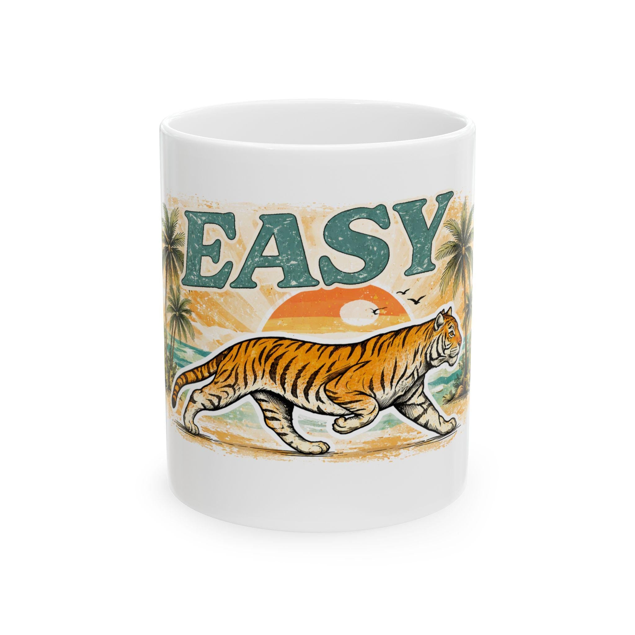 Easy Tiger Beach Sunset Mug: Tropical Vibes Coffee Cup