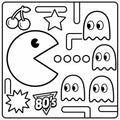 Retro Arcade Coloring Page | 80s Game Style Printable (Digital Download)