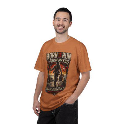 Born to Run From My Kids Savage Parenting Shirt, Funny Mom Dad Humor Tee