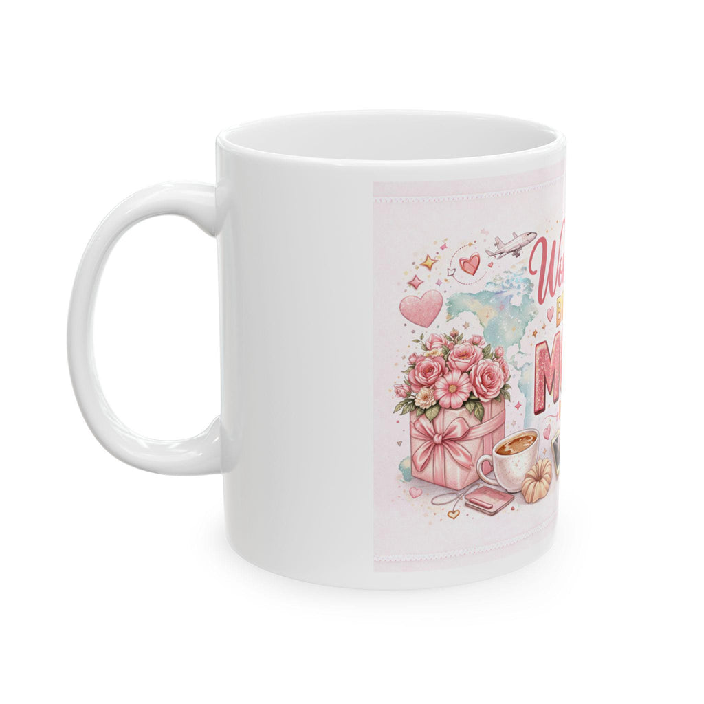 Floral Mom Coffee Mug | Ceramic Cup, Mother's Day Gift