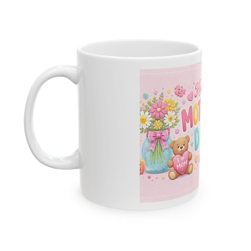 Floral Happy Mother's Day Mug | Ceramic Coffee Cup for Mom