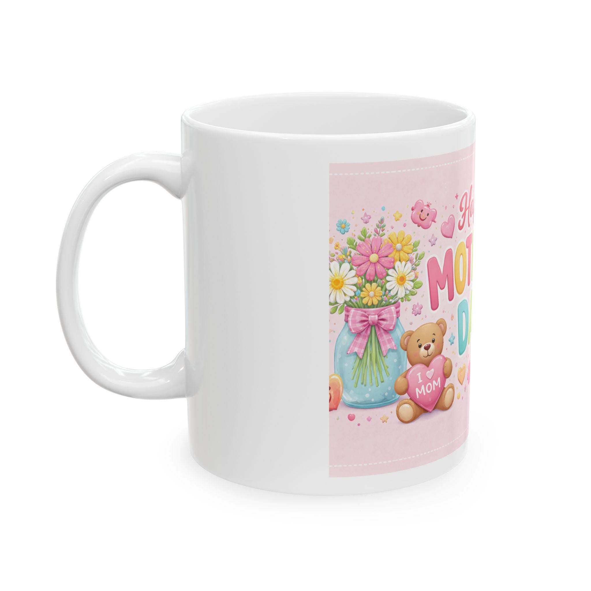 Floral Happy Mother's Day Mug | Ceramic Coffee Cup for Mom