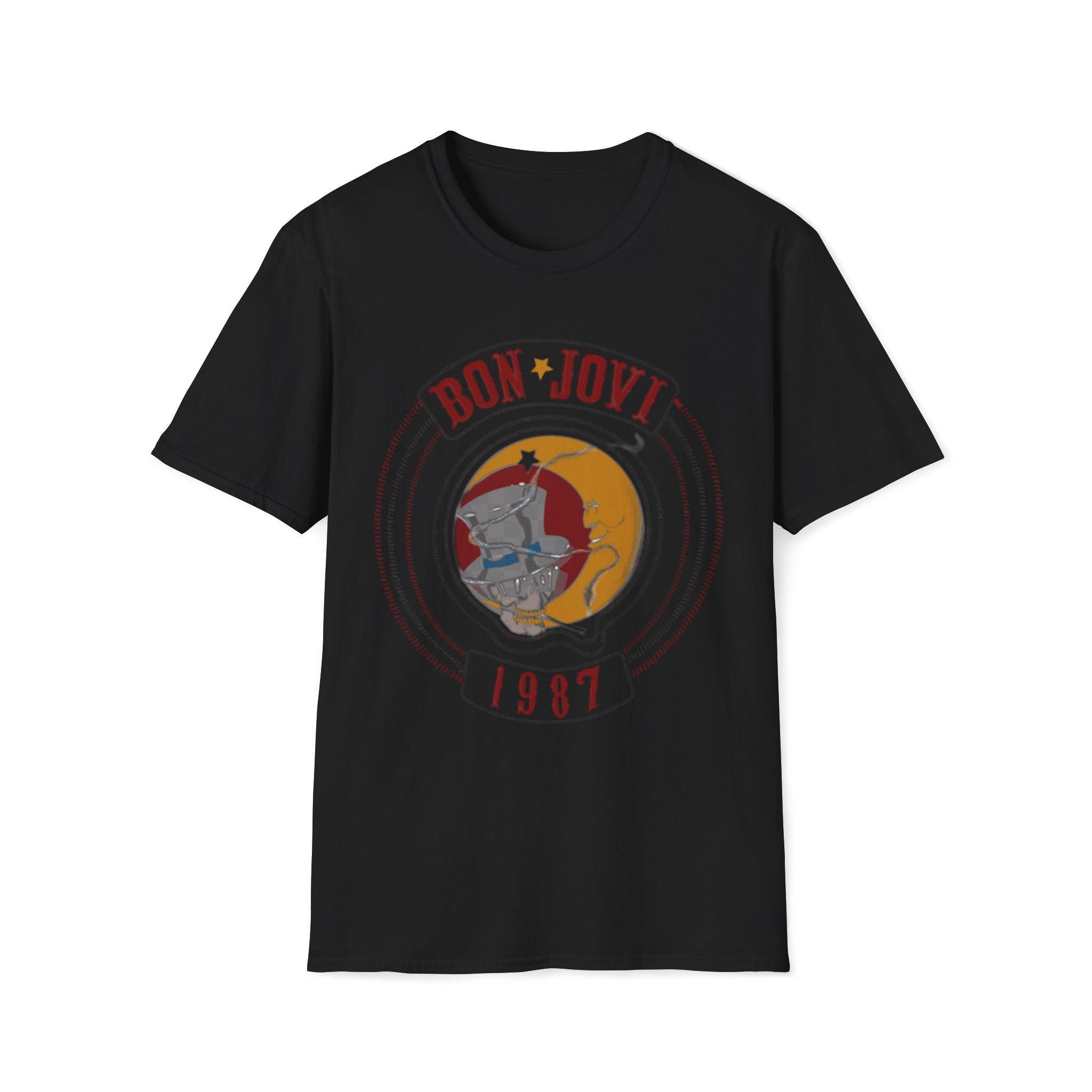 BON JOVI EST 1987 T-Shirt | Band Tee, Typography Shirt