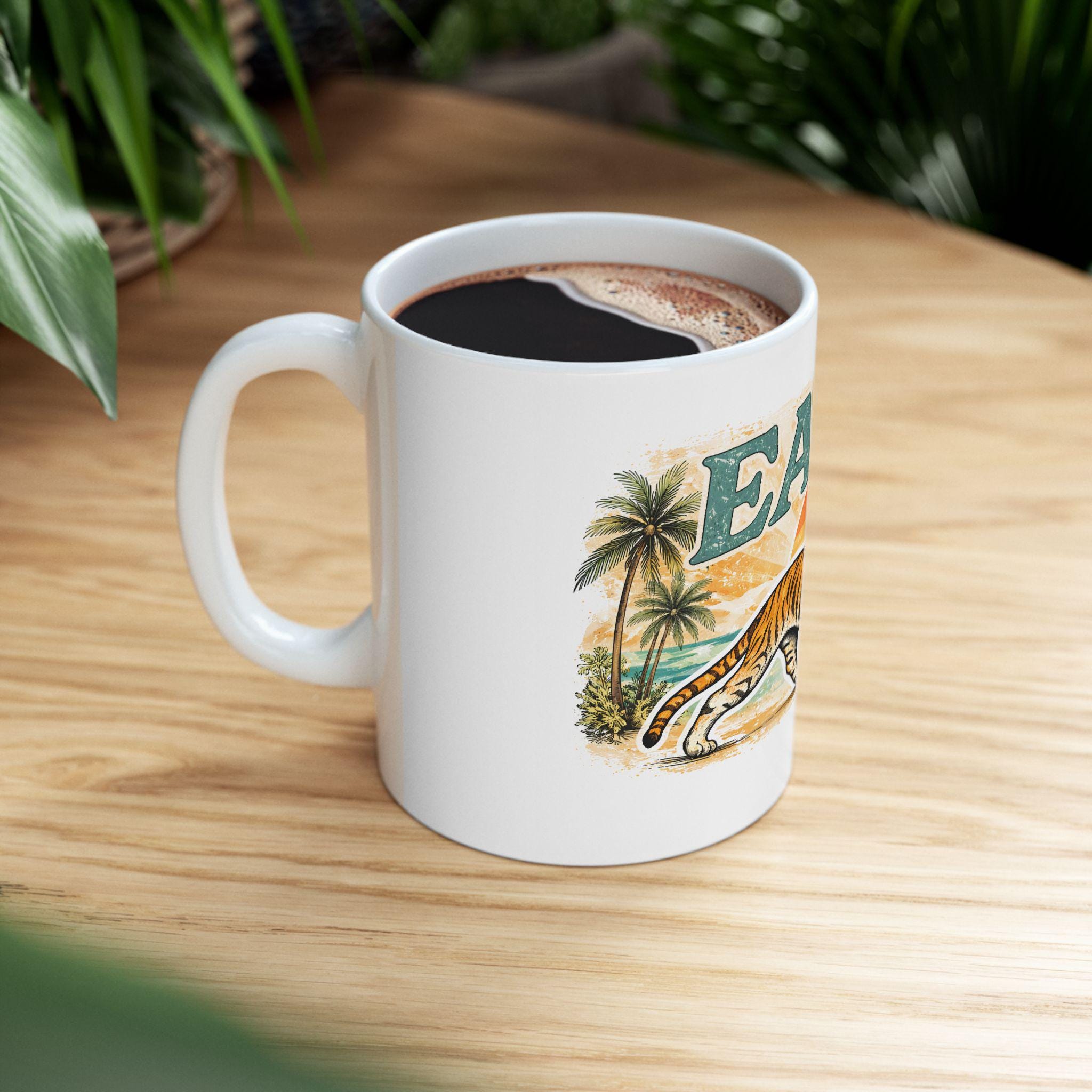 Easy Tiger Beach Sunset Mug: Tropical Vibes Coffee Cup