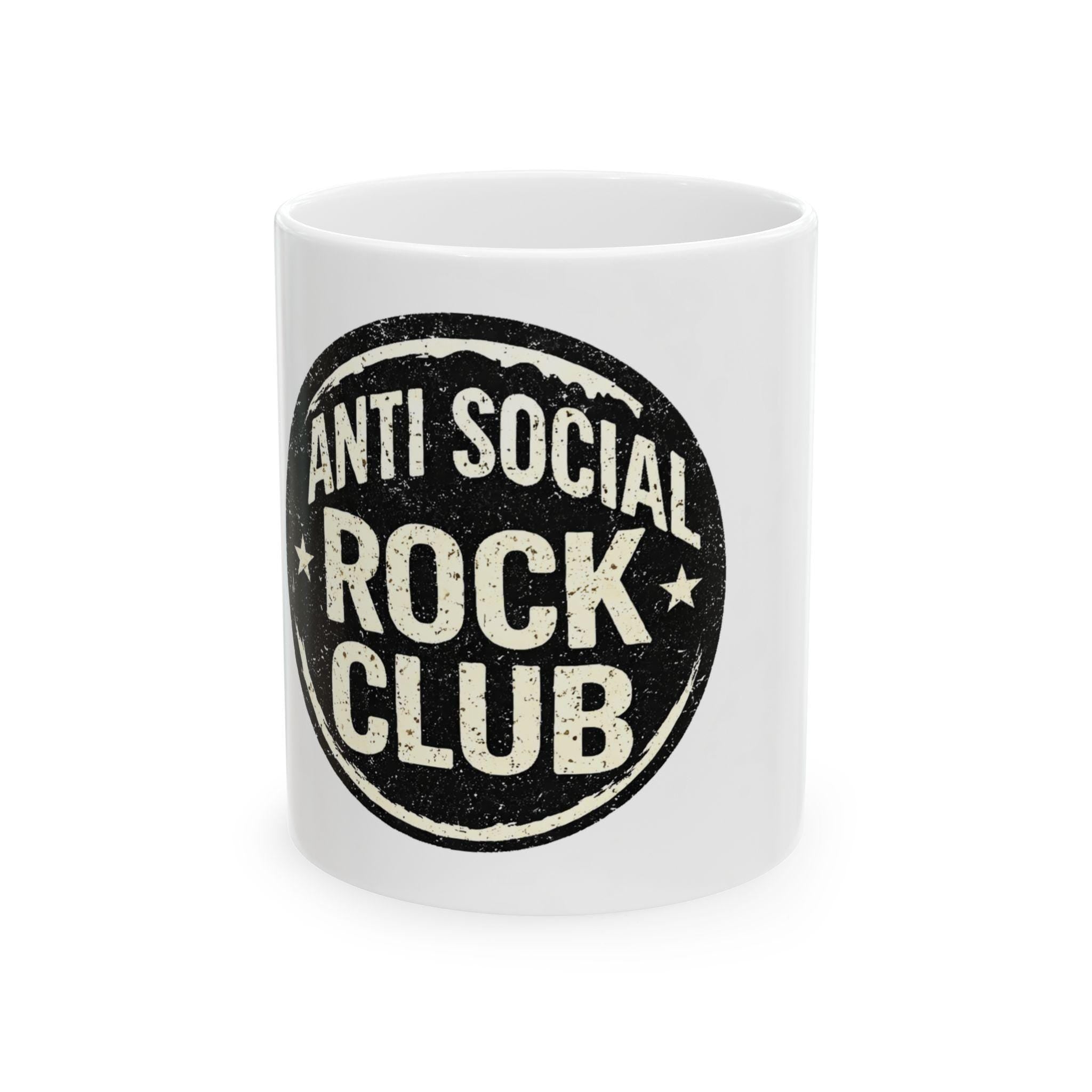 Anti Social Rock Club Mug | Ceramic Coffee Tea 11oz 15oz