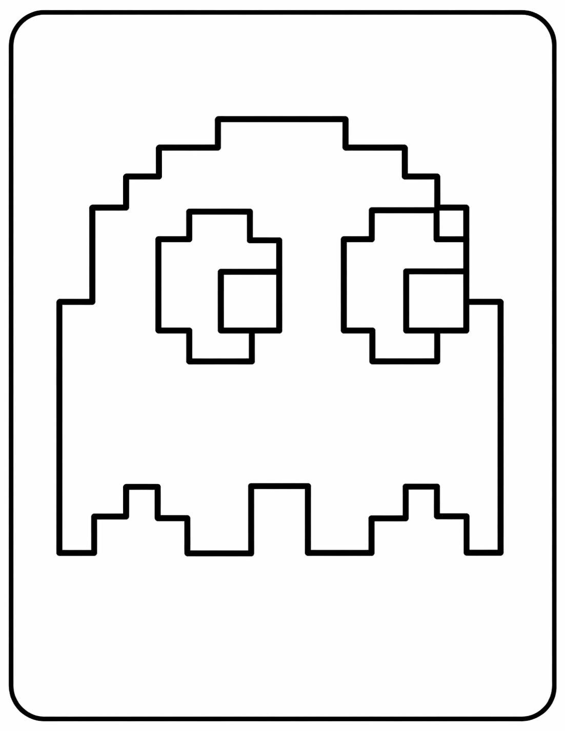 Retro Arcade Coloring Book | Pac Style Ghost, Kids Adults Stress Relief (Digital Download)