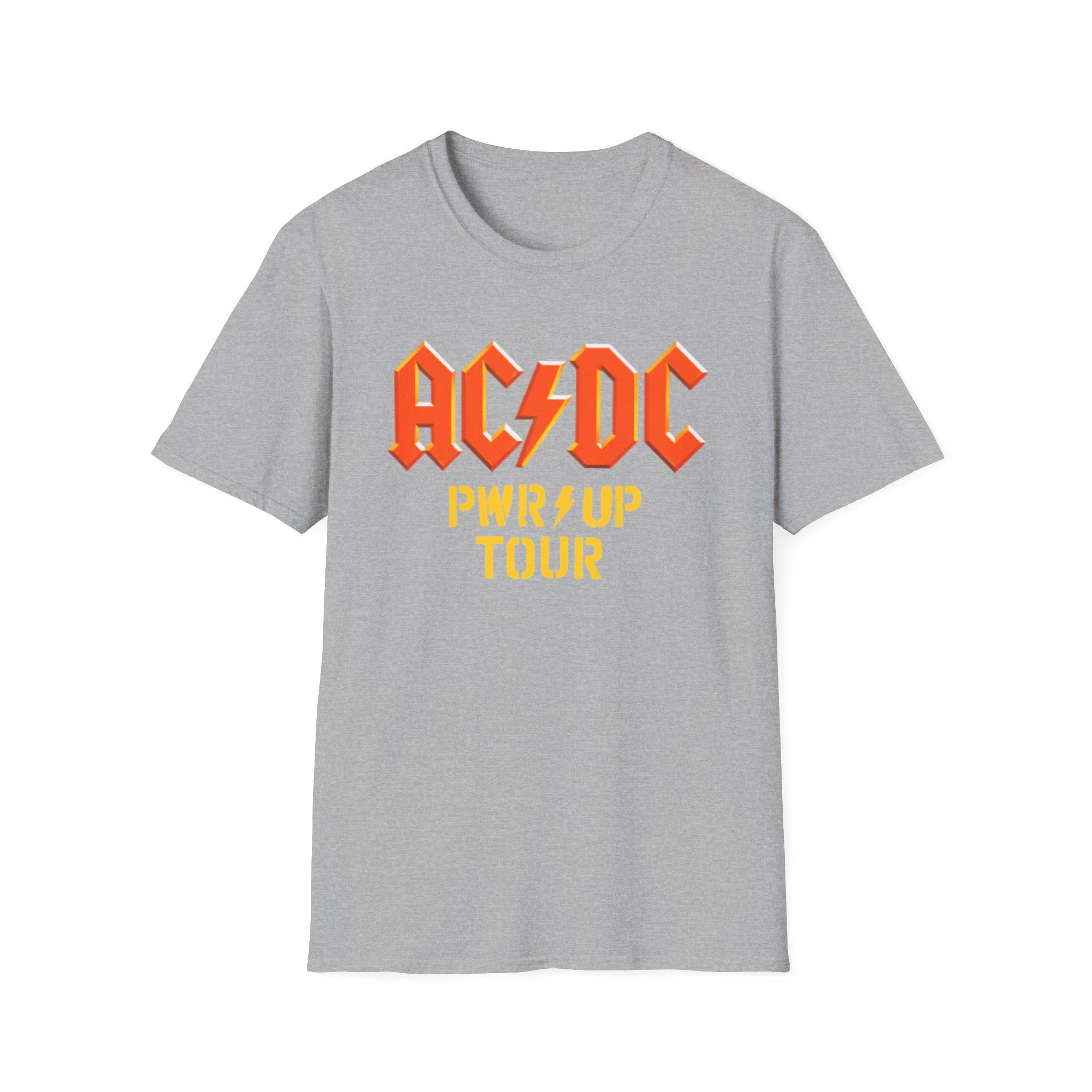 ACDC PWR UP Tour Graphic T-Shirt, Vintage Rock Band Tee