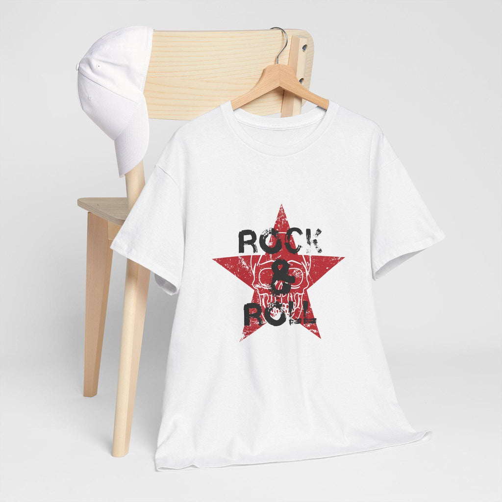 Rock and Roll Skull T-Shirt, Distressed Vintage Music Graphic Tee