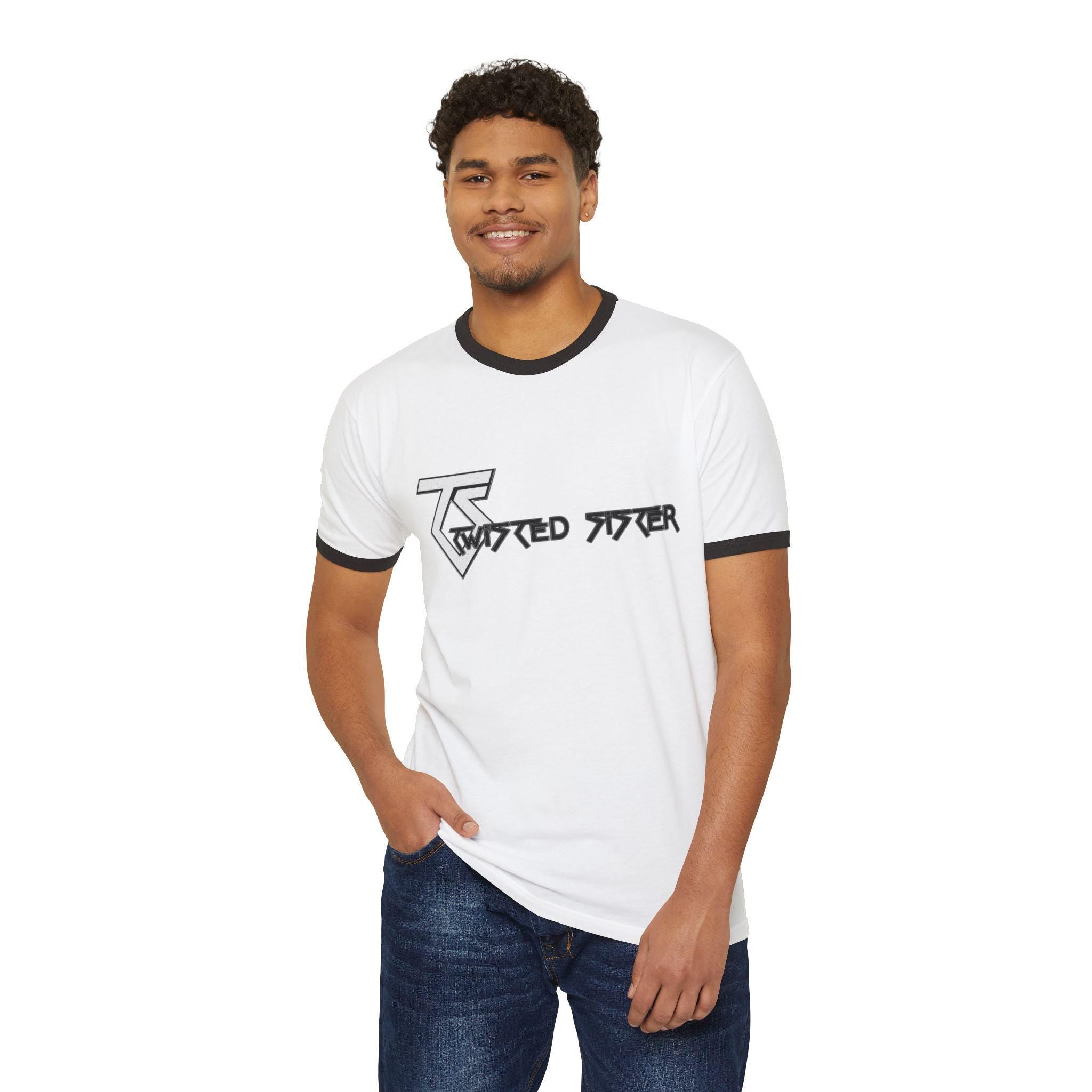 Twisted Sister Ringer Tee | Vintage Metal Band Logo Shirt