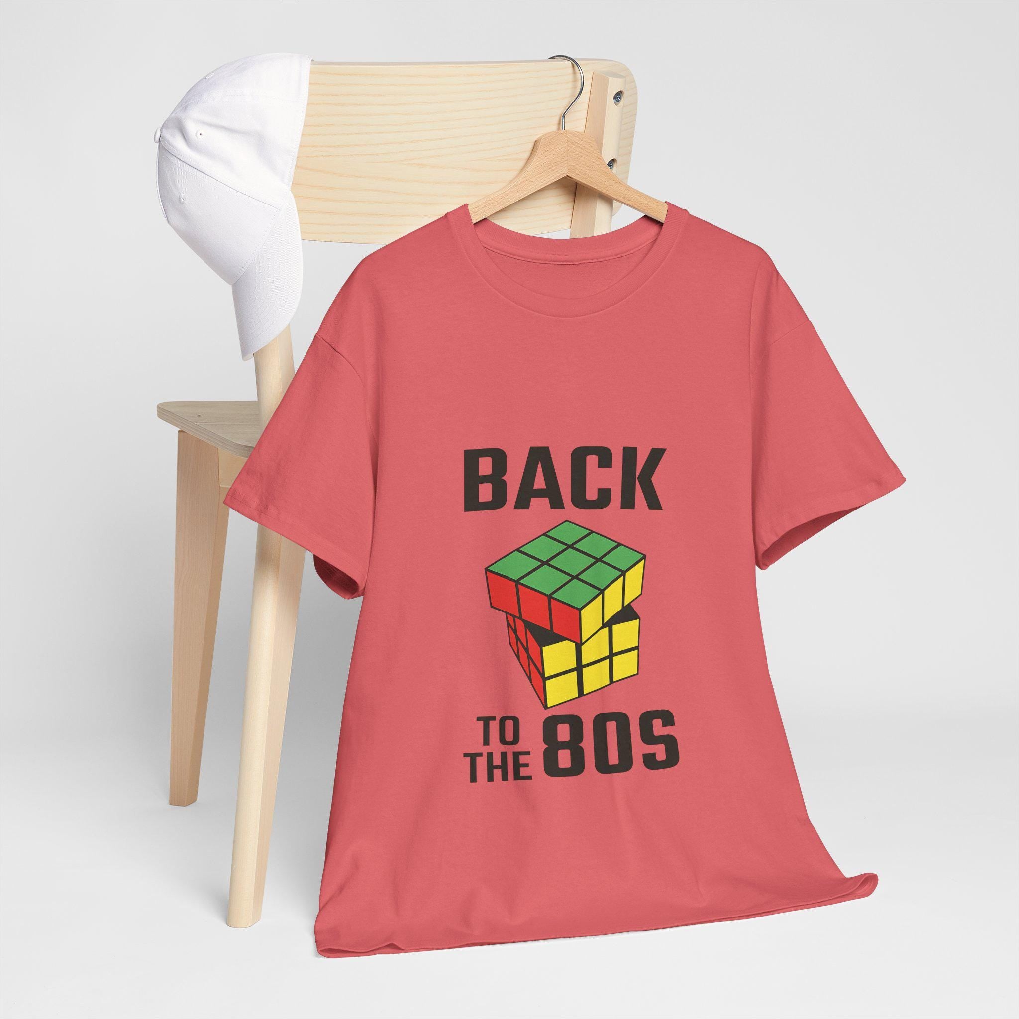 80s Retro T-Shirt, Rubik's Cube Graphic Tee, Nostalgic Vintage Style