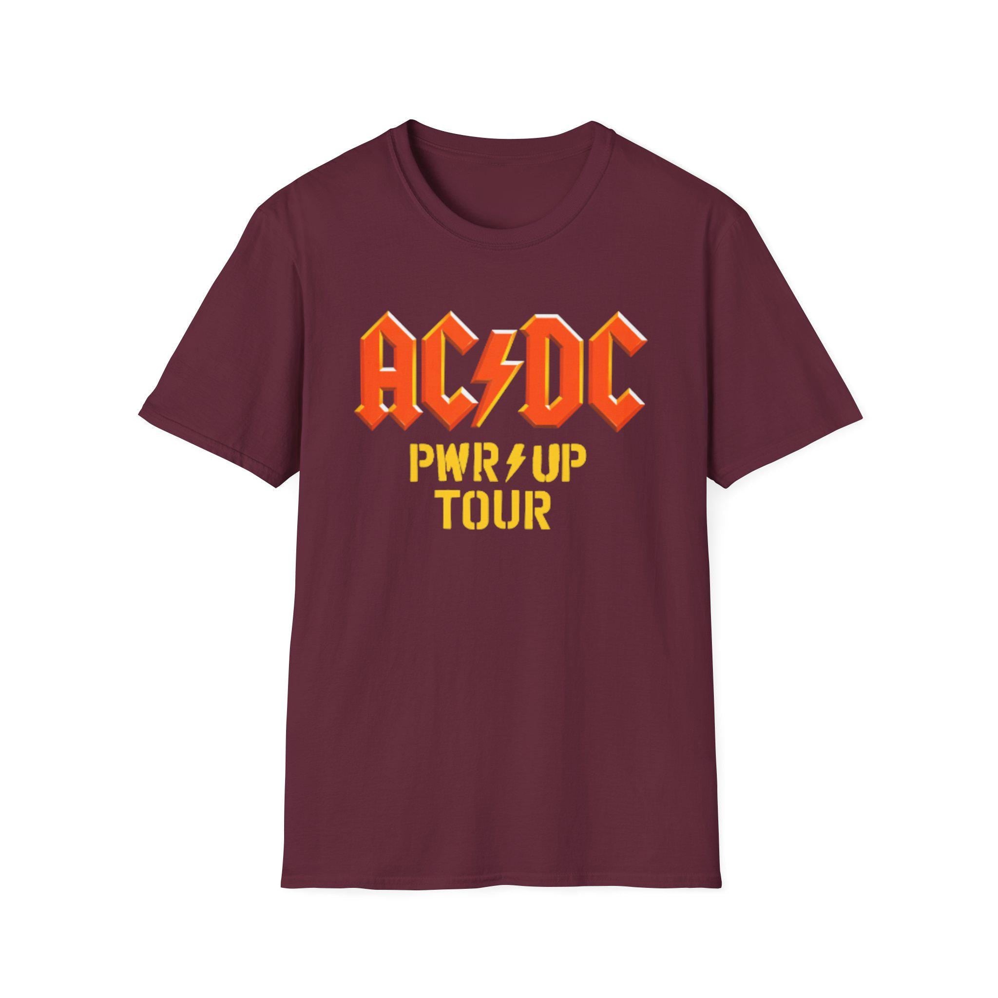 ACDC PWR UP Tour Graphic T-Shirt, Vintage Rock Band Tee