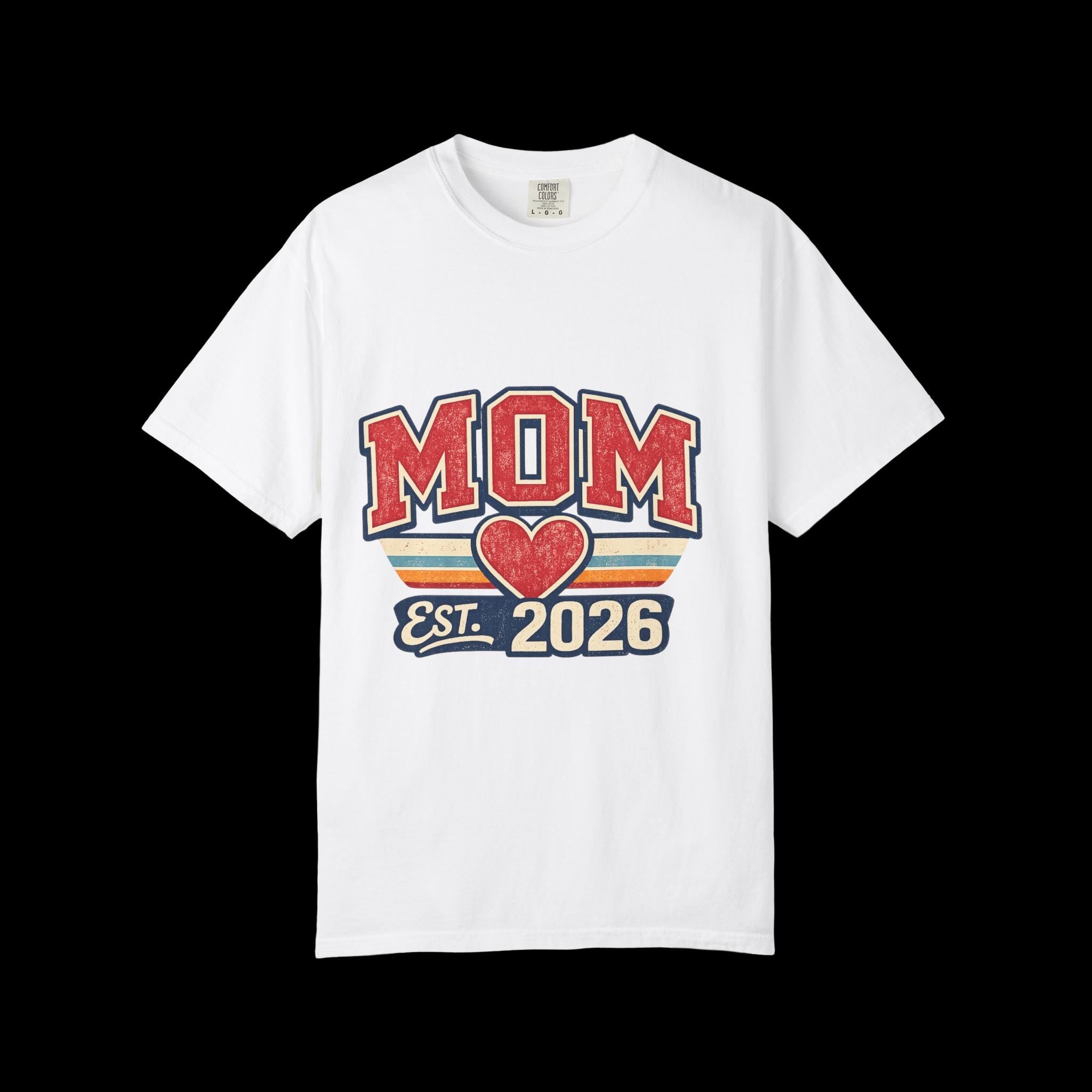 Mom Est. 2026 Retro Shirt, Comfort Colors 1717 Tee, New Mom Gift