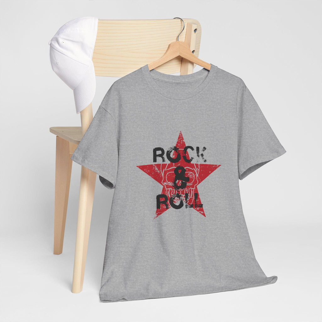 Rock and Roll Skull T-Shirt, Distressed Vintage Music Graphic Tee