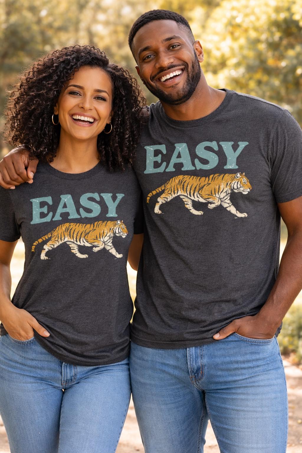 Vintage Tiger Graphic Tee, Easy Streetwear Unisex Shirt