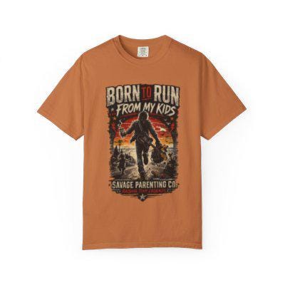 Born to Run From My Kids Savage Parenting Shirt, Funny Mom Dad Humor Tee