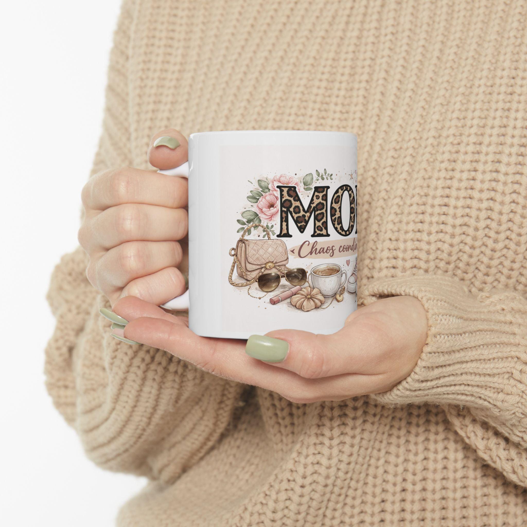 Mom Chaos Coordinator Mug | Floral, Leopard Print, Coffee, Sneakers