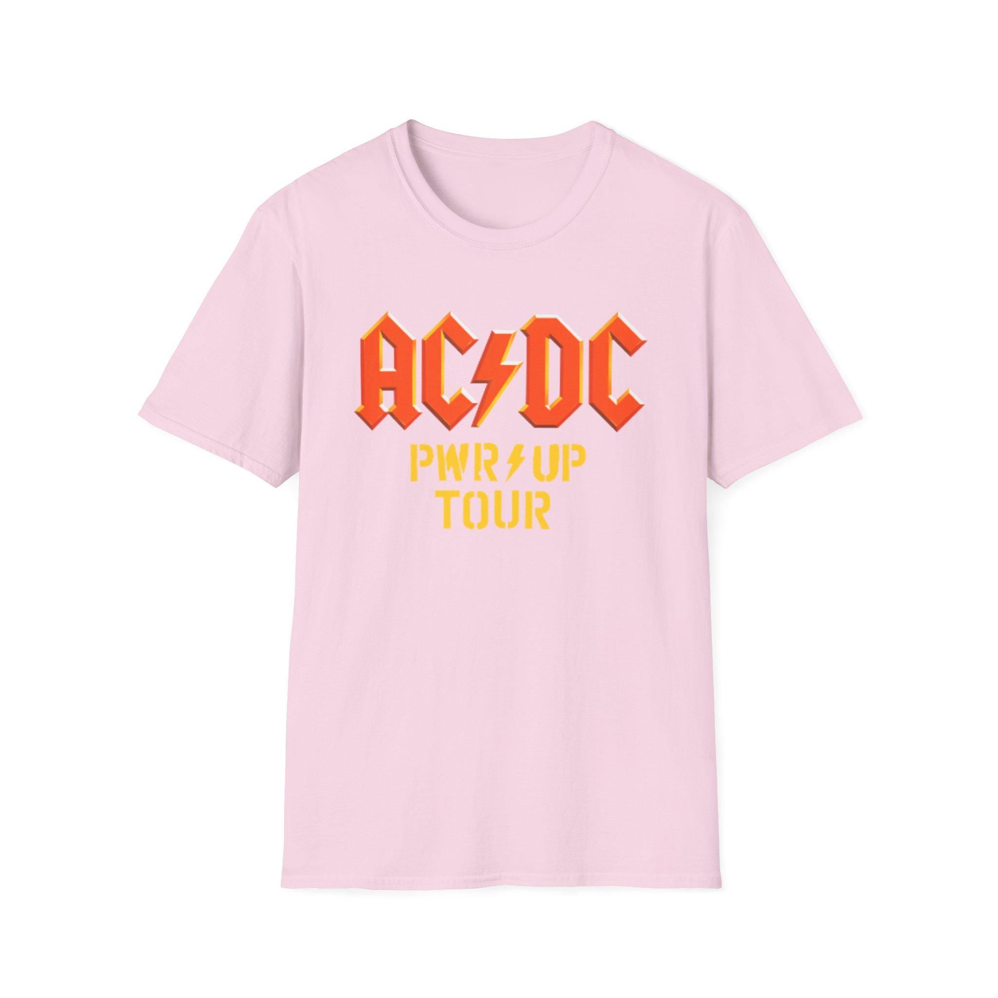 ACDC PWR UP Tour Graphic T-Shirt, Vintage Rock Band Tee