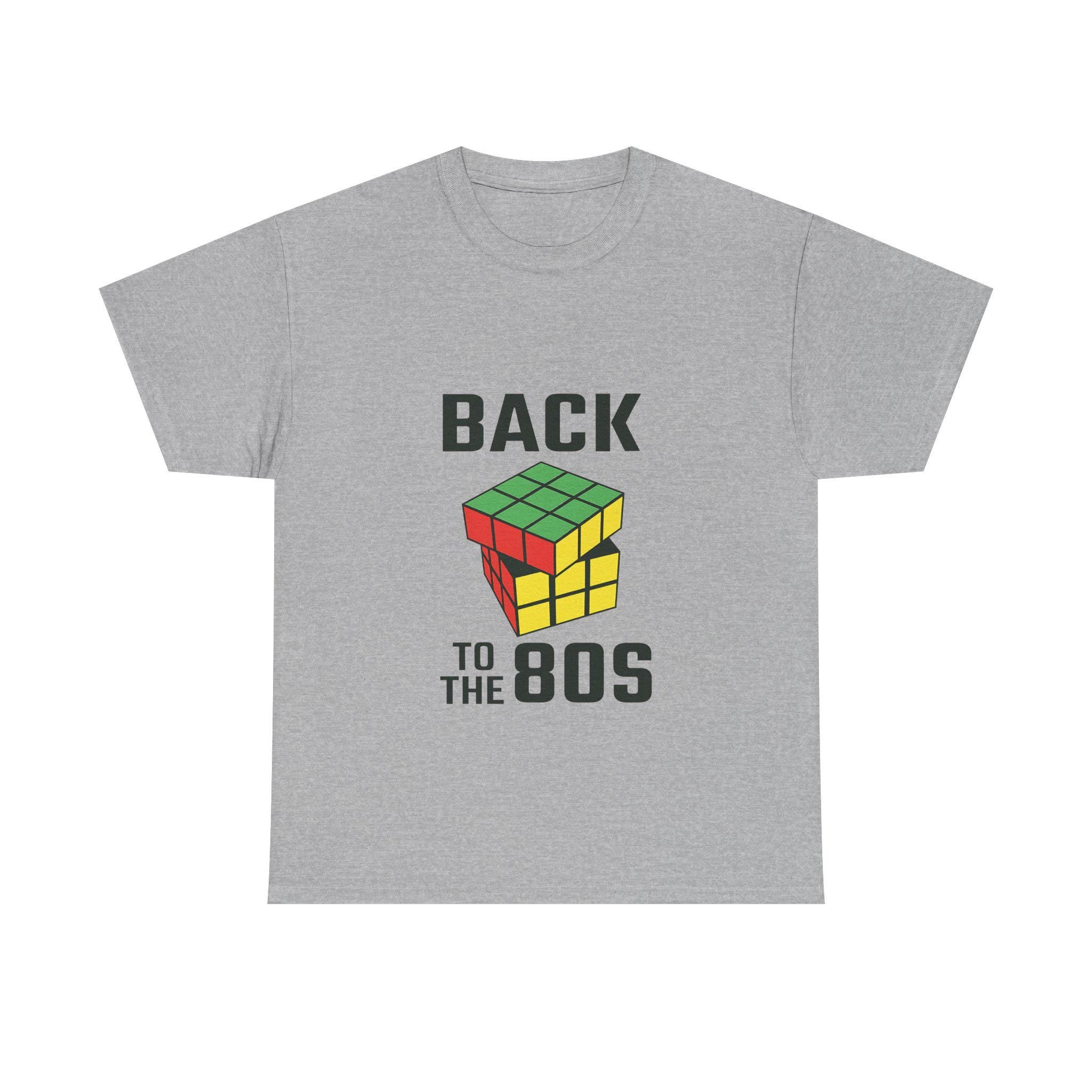 80s Retro T-Shirt, Rubik's Cube Graphic Tee, Nostalgic Vintage Style
