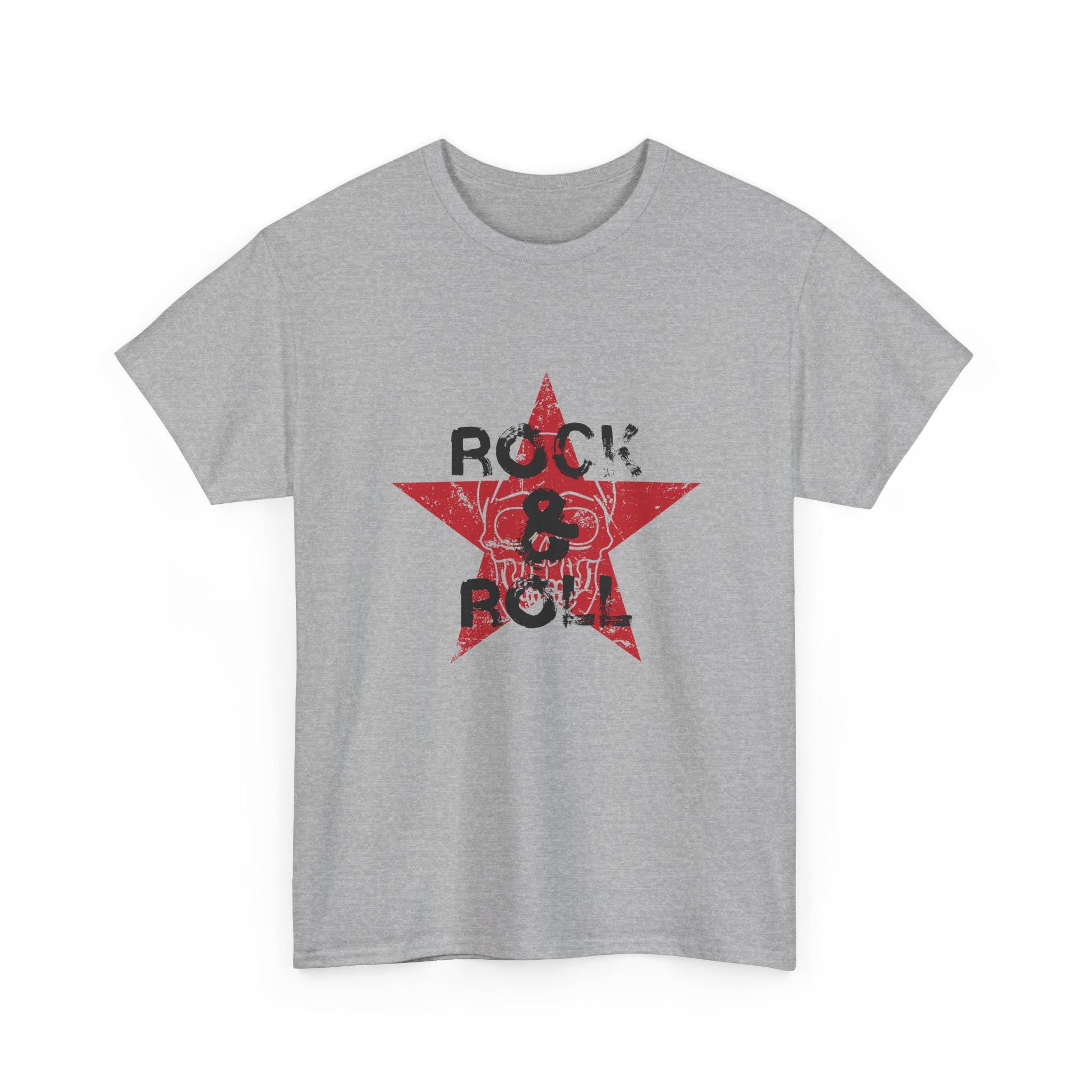 Rock and Roll Skull T-Shirt, Distressed Vintage Music Graphic Tee