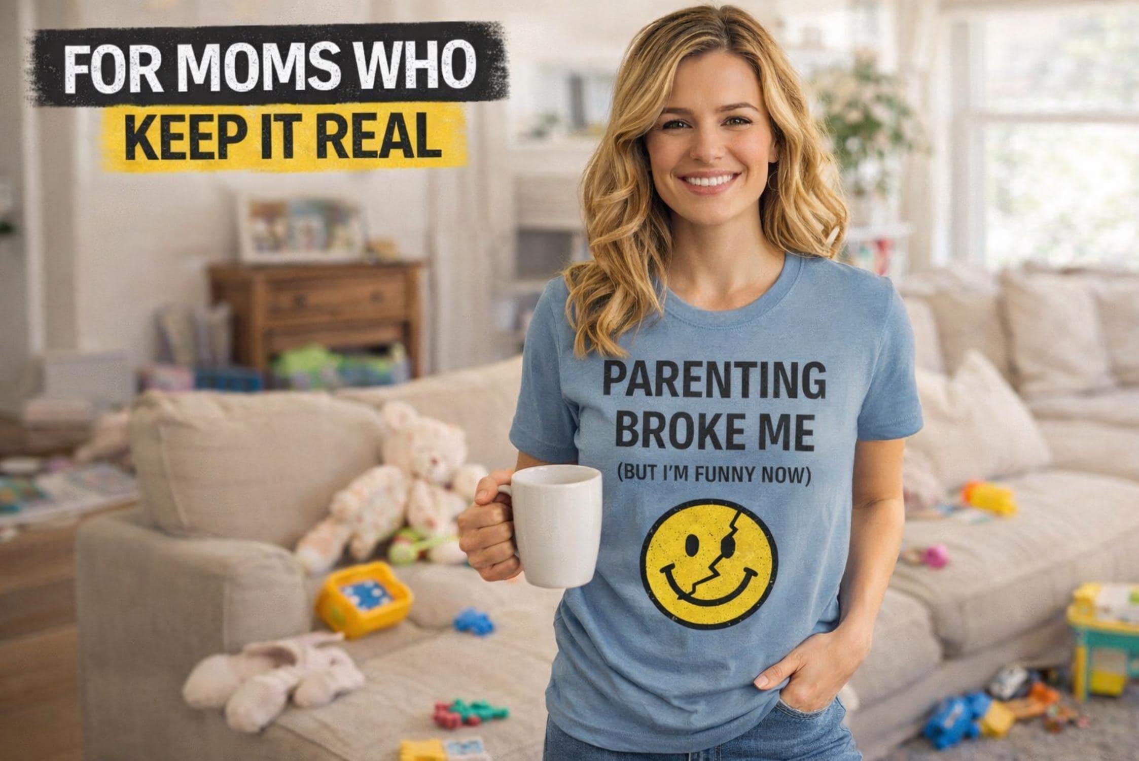 Parenting Broke Me Funny Mom Dad Shirt, Chaos Family Humor Tee