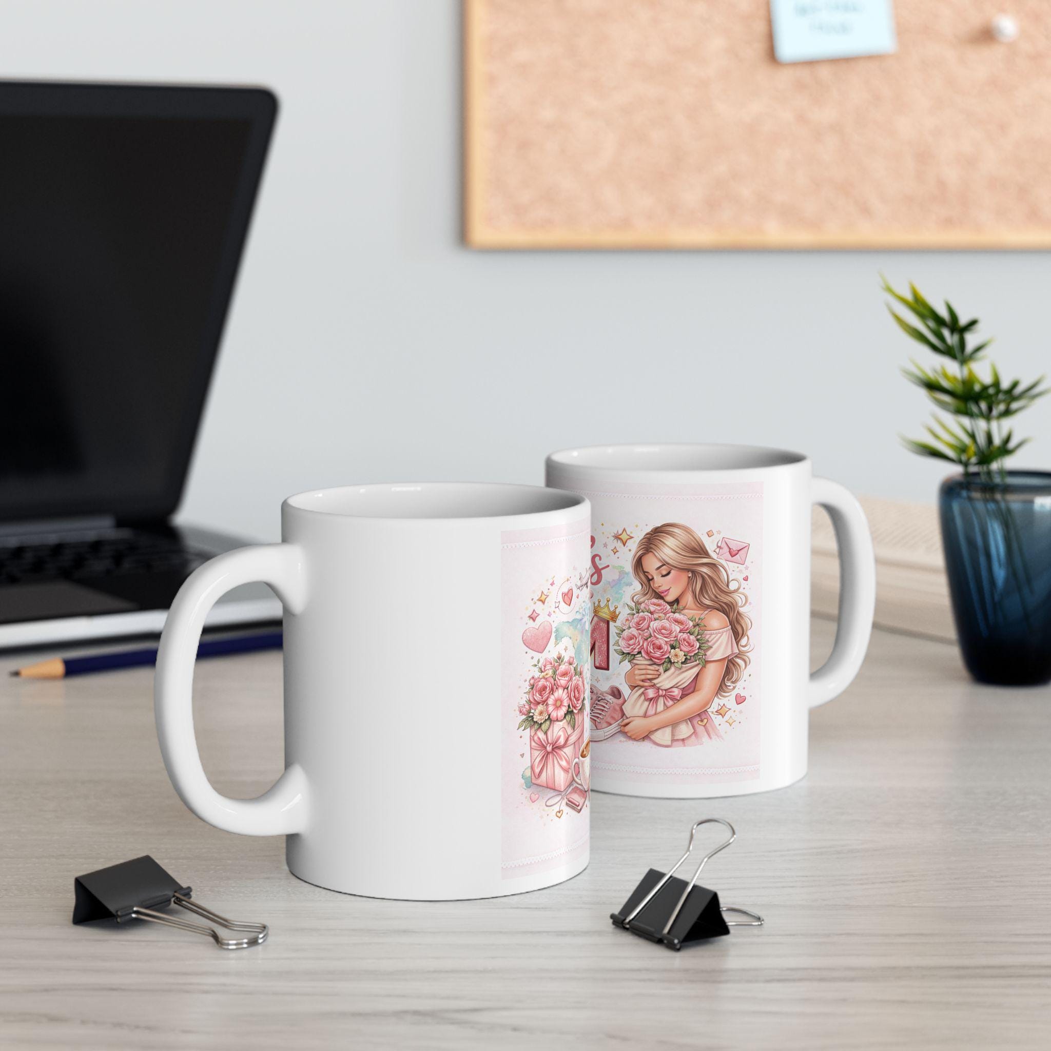 Floral Mom Coffee Mug | Ceramic Cup, Mother's Day Gift