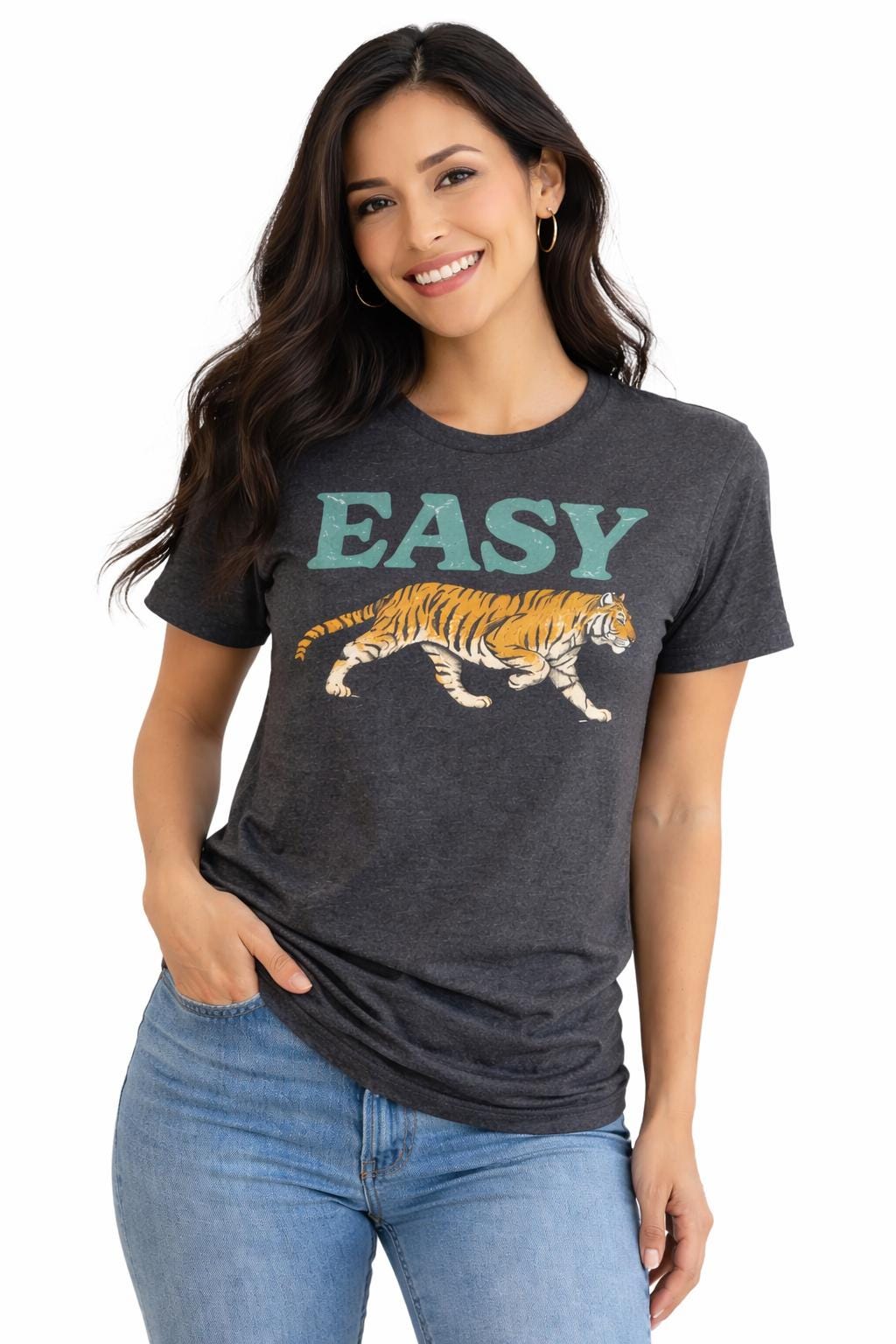 Vintage Tiger Graphic Tee, Easy Streetwear Unisex Shirt