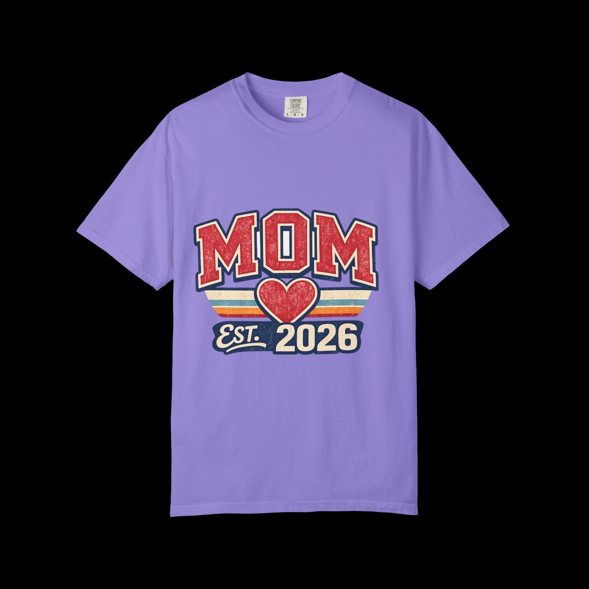 Mom Est. 2026 Retro Shirt, Comfort Colors 1717 Tee, New Mom Gift