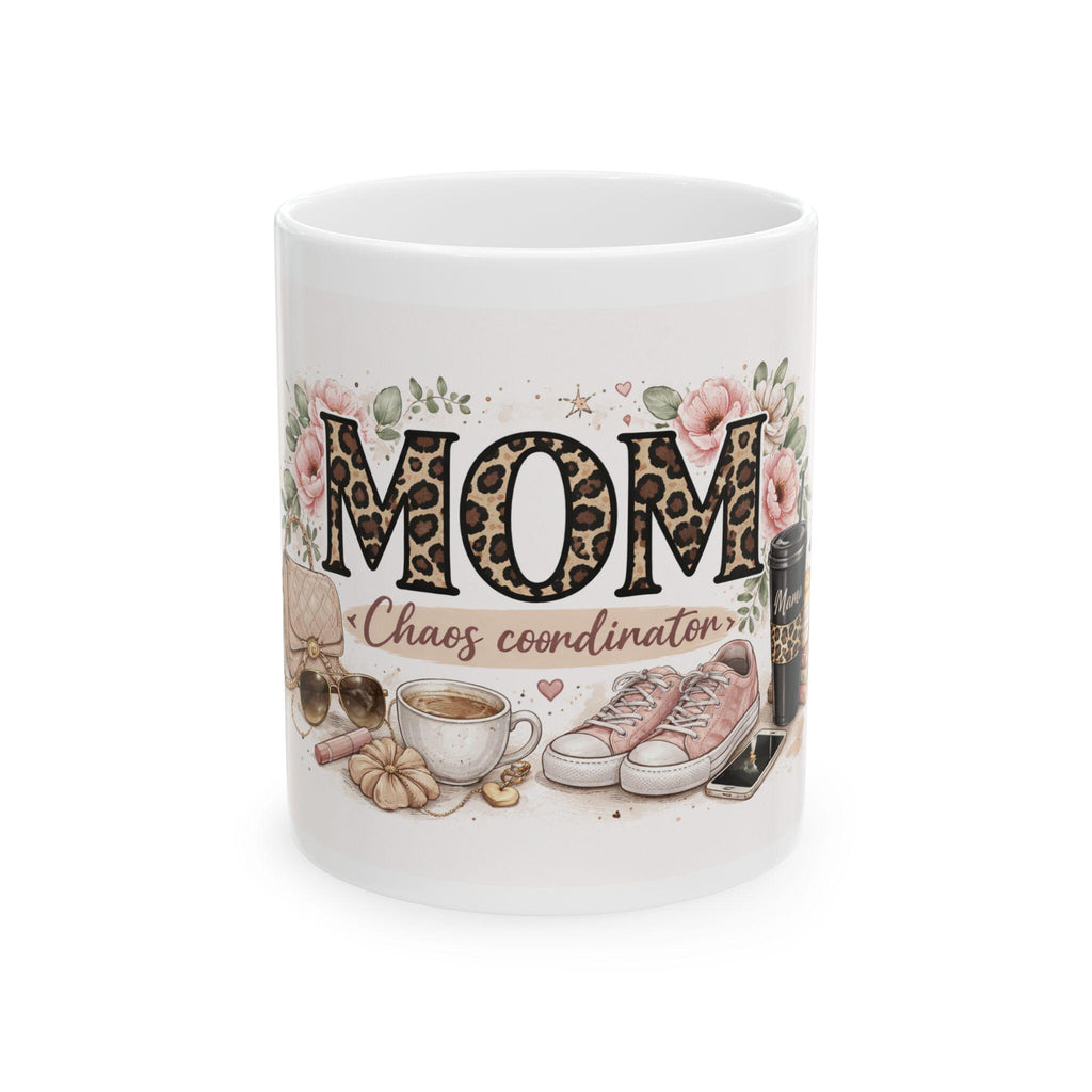 Mom Chaos Coordinator Mug | Floral, Leopard Print, Coffee, Sneakers