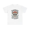 Savage Not Average Floral Skull Shirt, Edgy Boho Graphic Tee