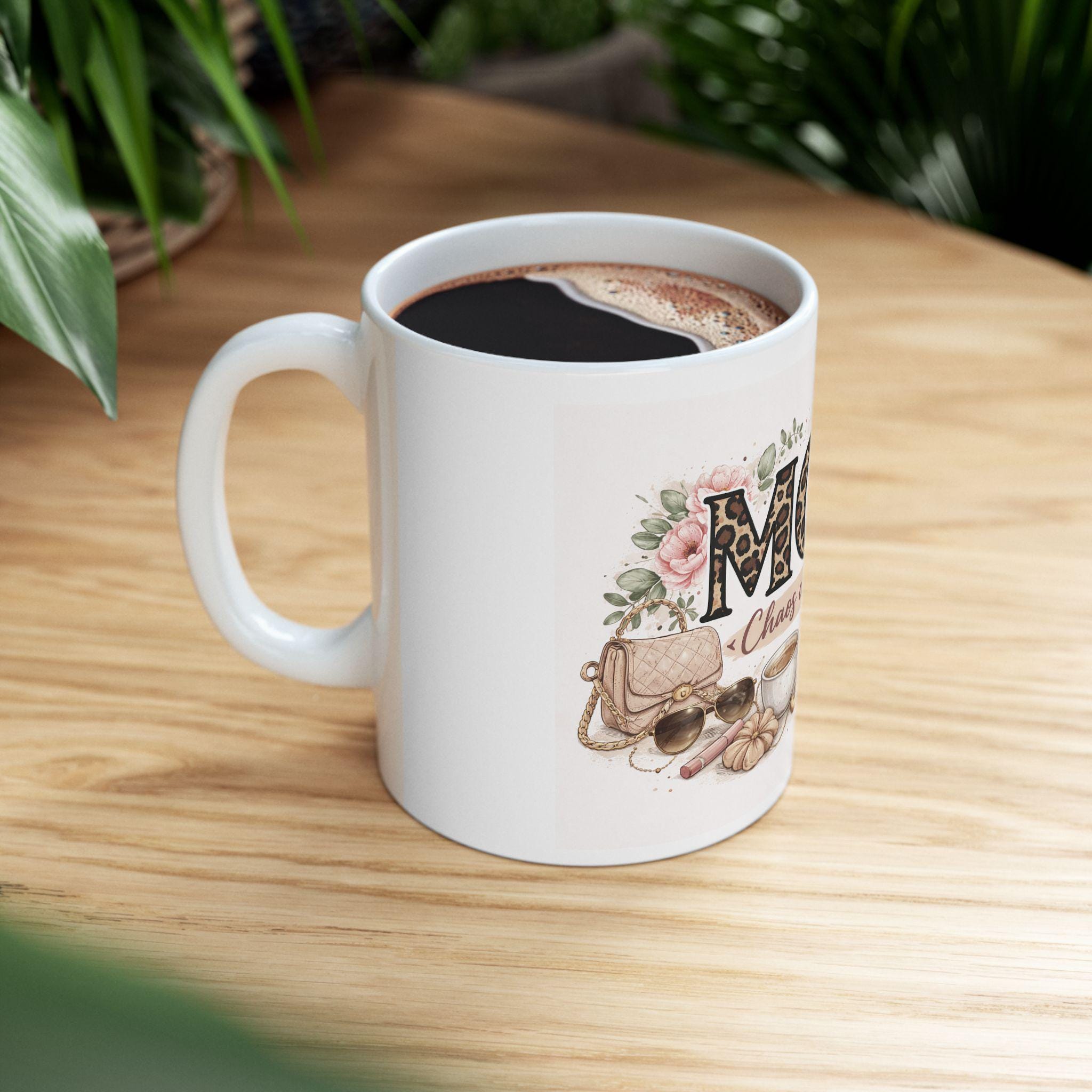 Mom Chaos Coordinator Mug | Floral, Leopard Print, Coffee, Sneakers