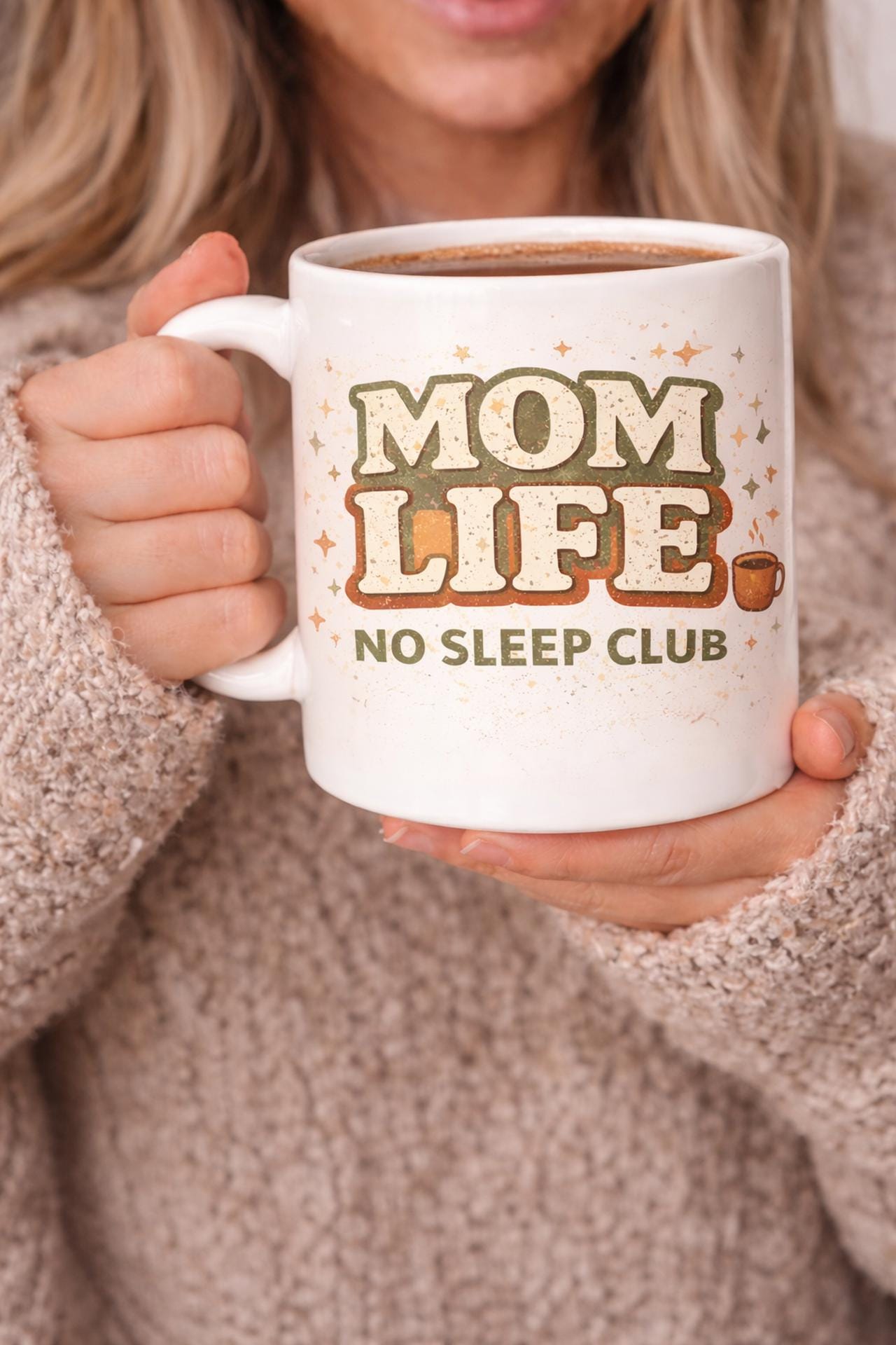 Mom Life No Sleep Club Mug: Funny New Mom Coffee Cup