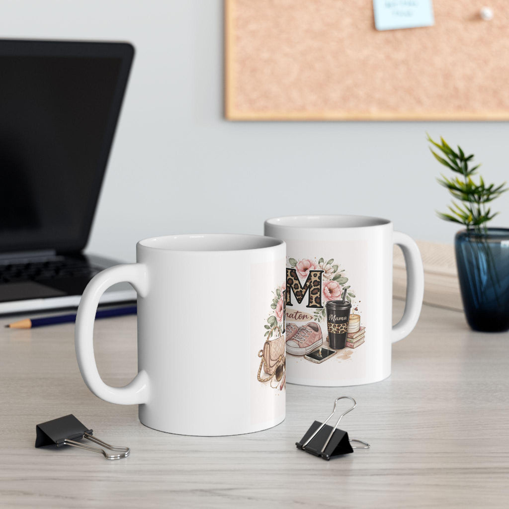 Mom Chaos Coordinator Mug | Floral, Leopard Print, Coffee, Sneakers