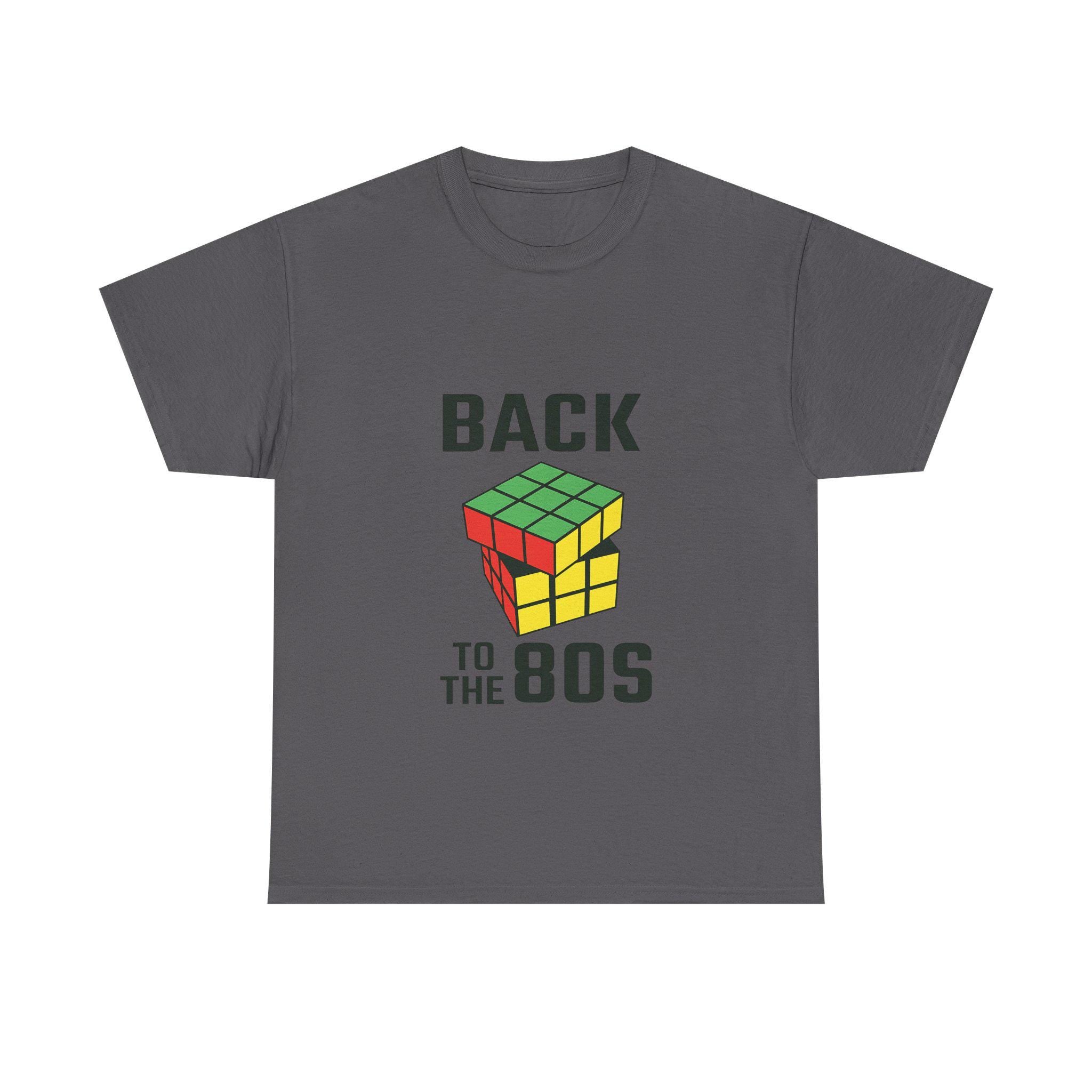 80s Retro T-Shirt, Rubik's Cube Graphic Tee, Nostalgic Vintage Style