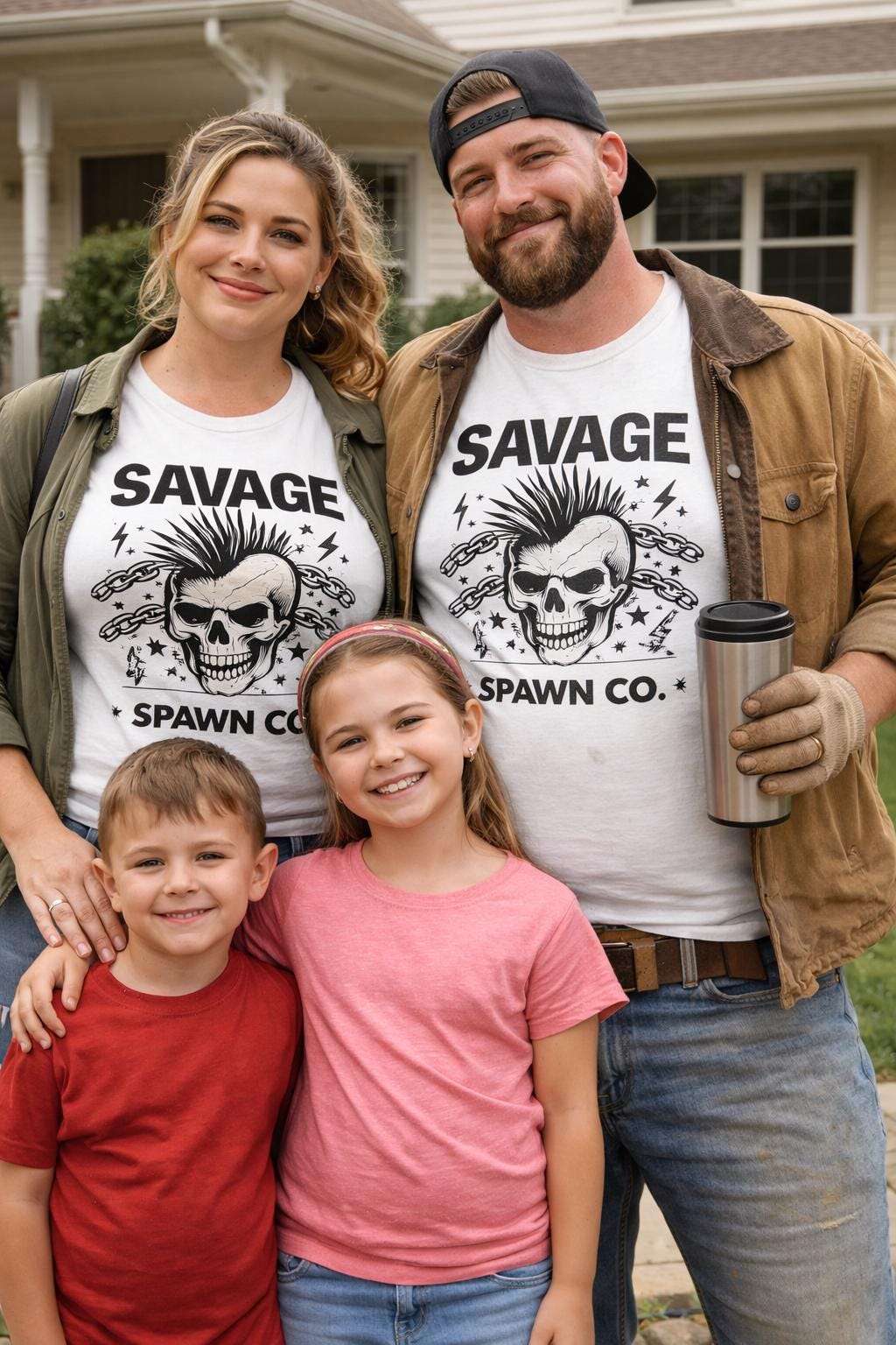 Graphic Tee, Edgy Parent Streetwear Shirt, Unisex Cotton Blend