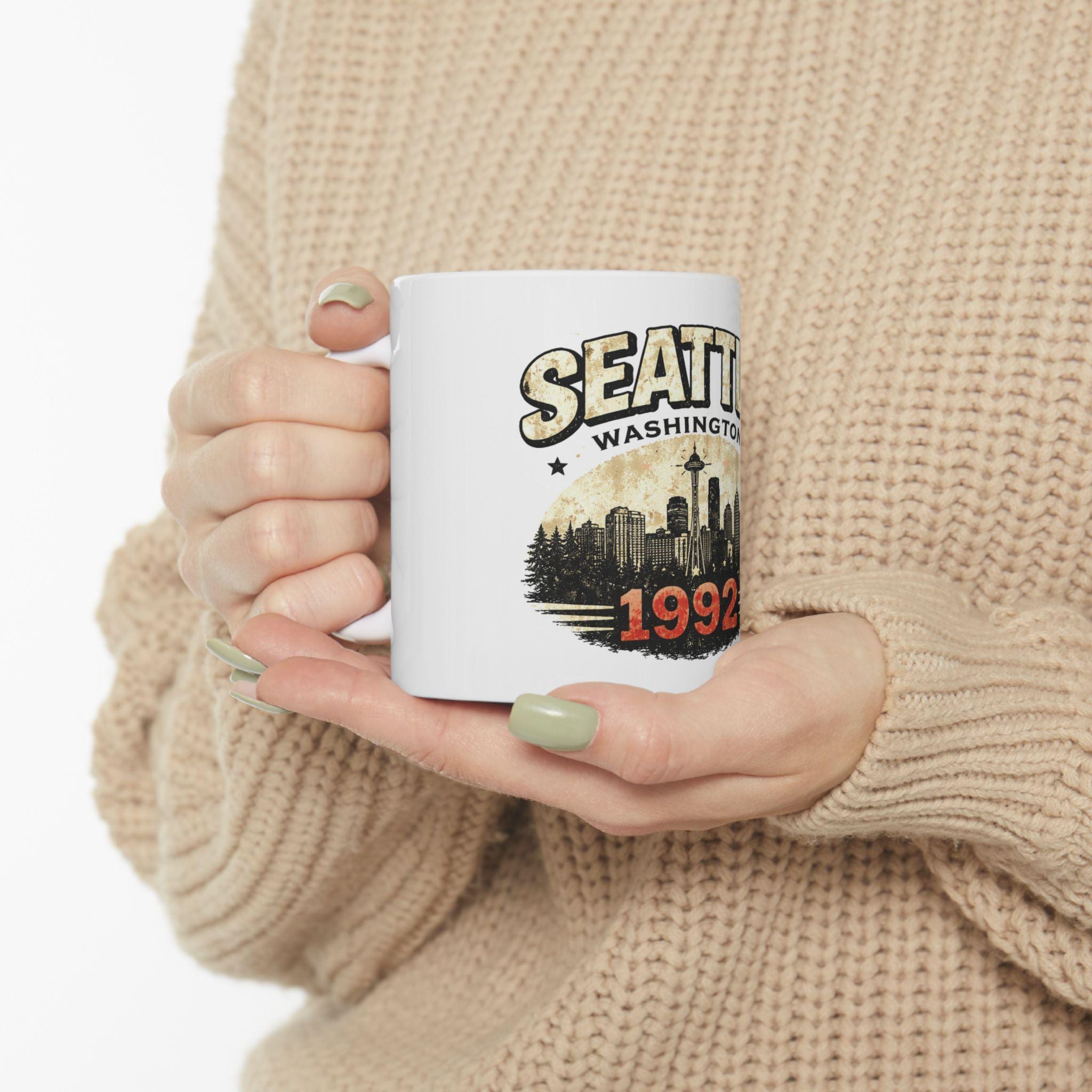 Seattle Washington Skyline 1992 Mug | Ceramic Coffee Cup