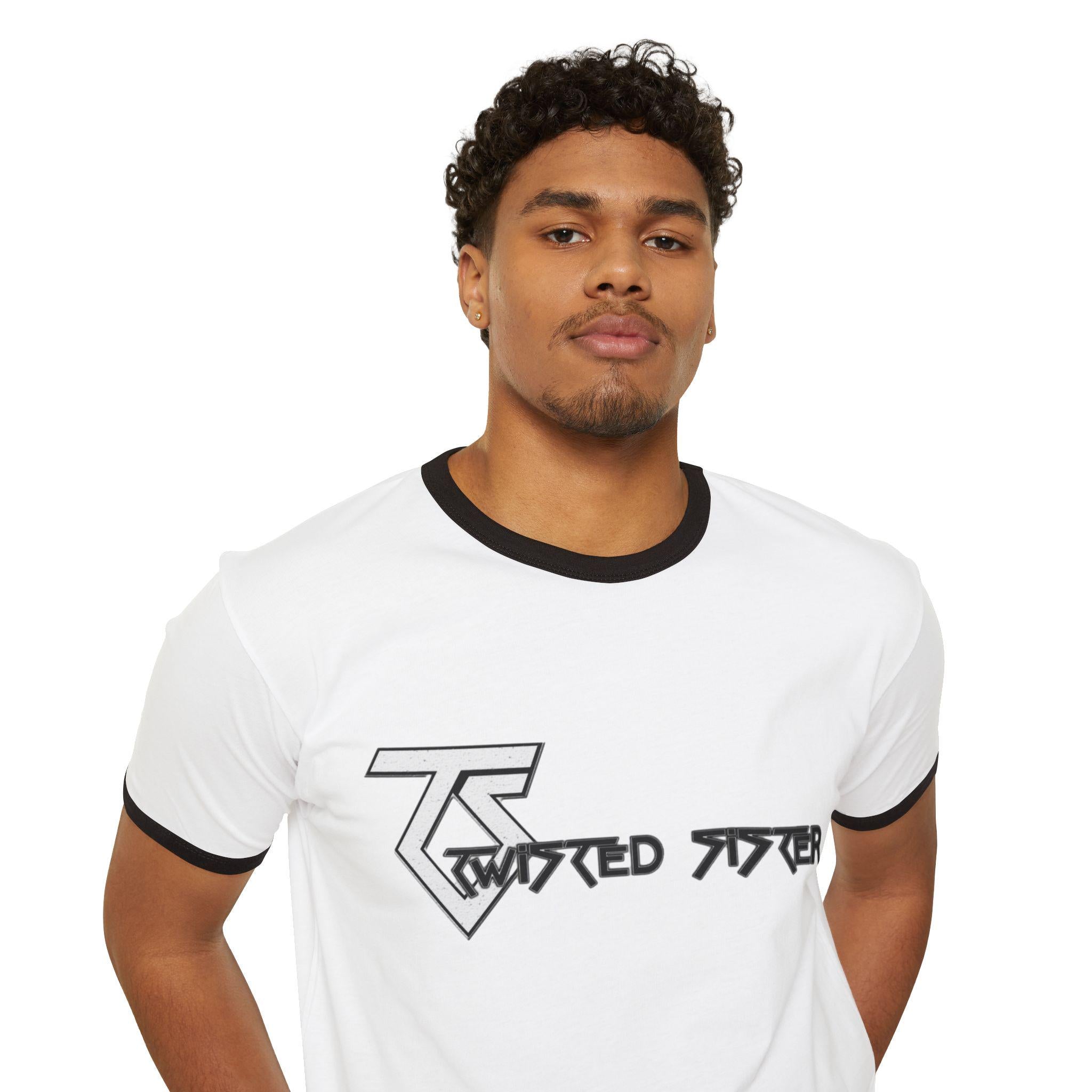 Twisted Sister Ringer Tee | Vintage Metal Band Logo Shirt