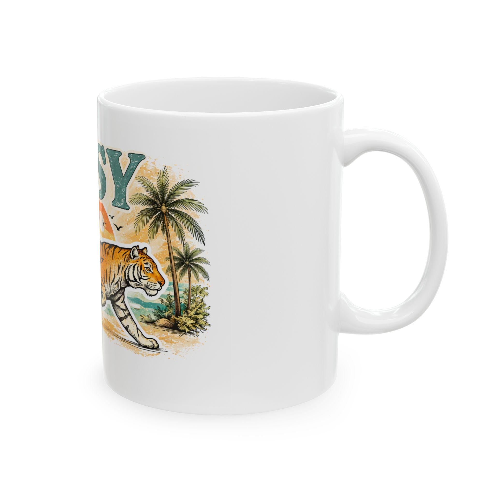 Easy Tiger Beach Sunset Mug: Tropical Vibes Coffee Cup